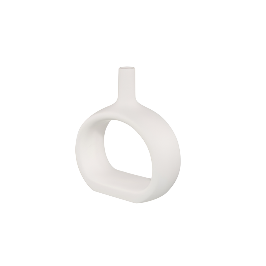 VASE En Céramique 21,5cm - Blanc Vases