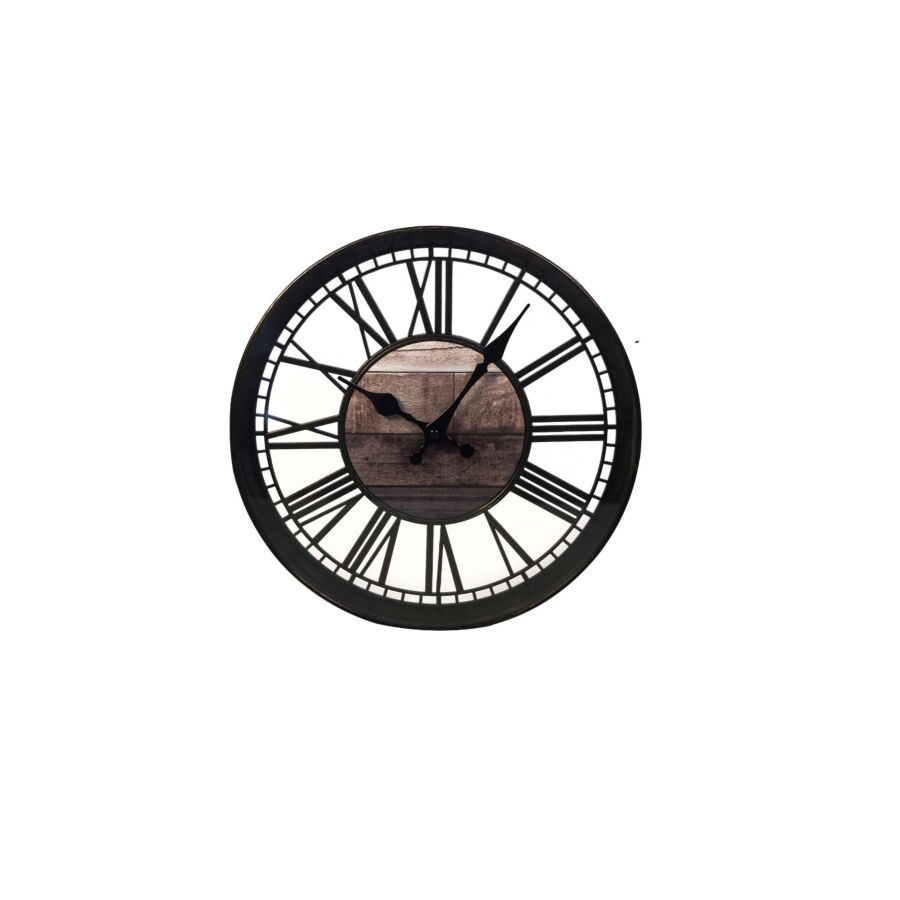 HORLOGE MURALE 30.5x30.5x4cm -Noir Horloges