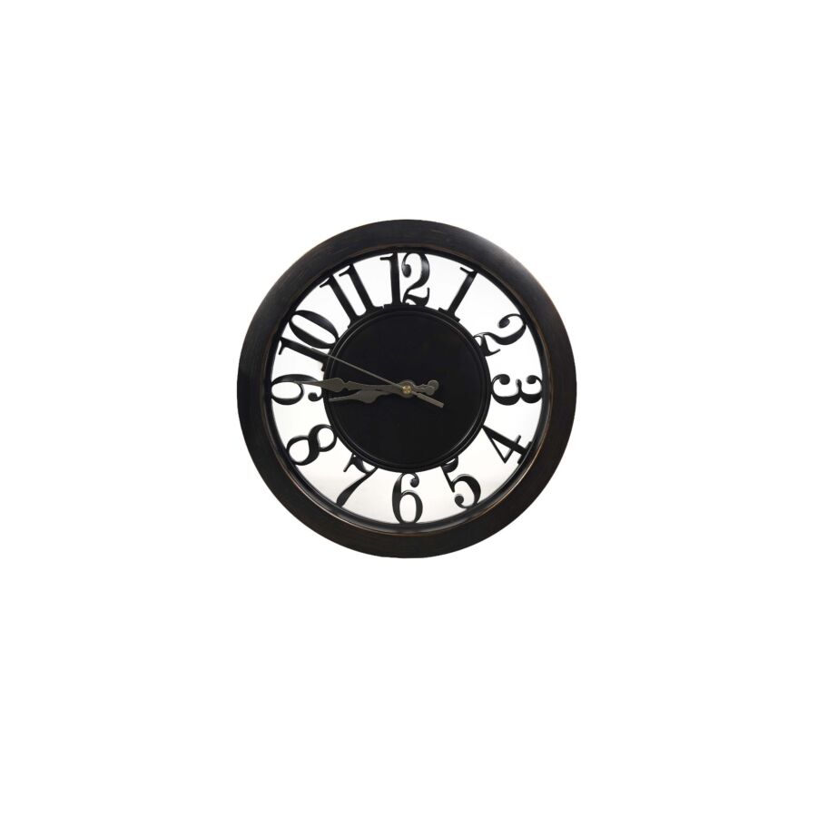 HORLOGE MURALE 28x28x4cm -Noir Soldes été