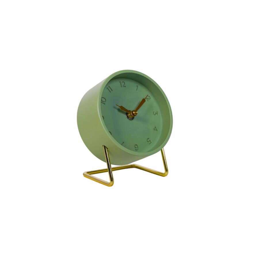 HORLOGE SUR PIED 12.3x15x11cm -Vert Horloges