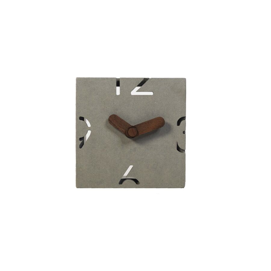 HORLOGE MURALE 12x4.5x12cm -Gris Horloges