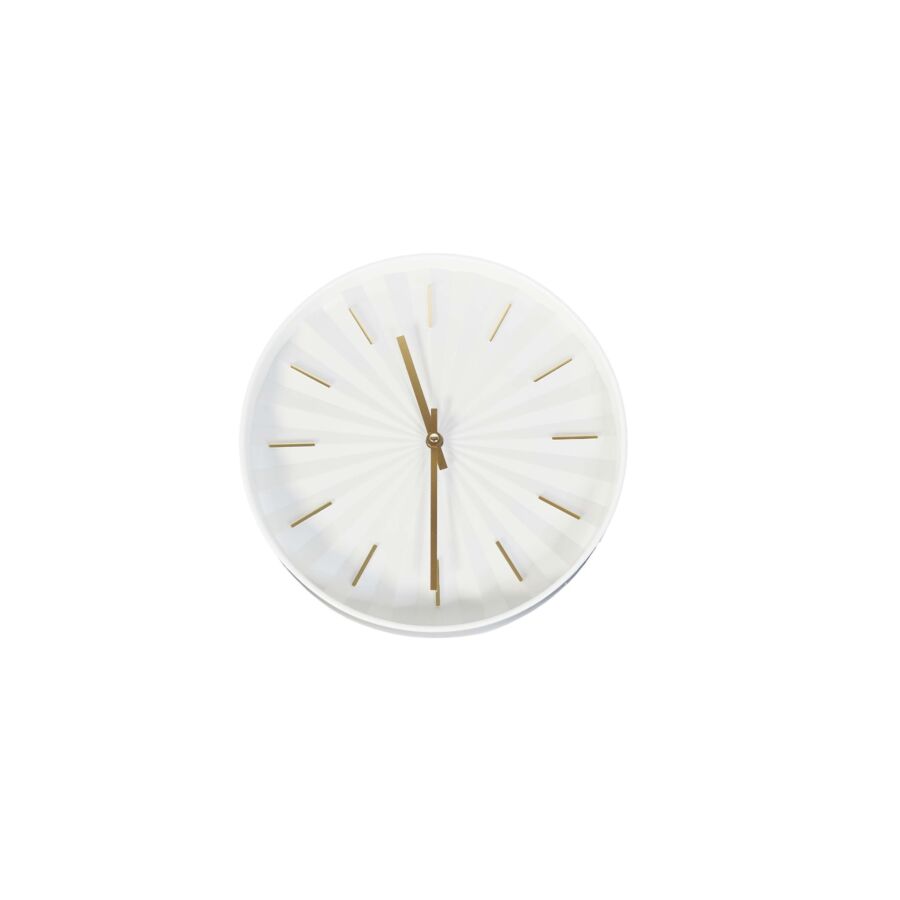 HORLOGE MURALE 30.6x30.6x4.5cm - Blanc Horloges