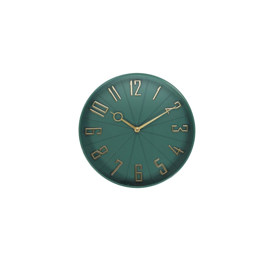 HORLOGE MURALE 30.6x30.6x4.5cm - Vert Horloges