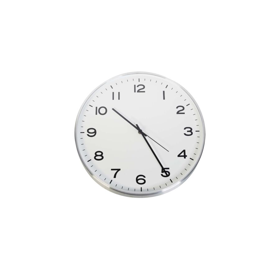 HORLOGE MURALE 40x4.7cm - Blanc / Argenté Horloges