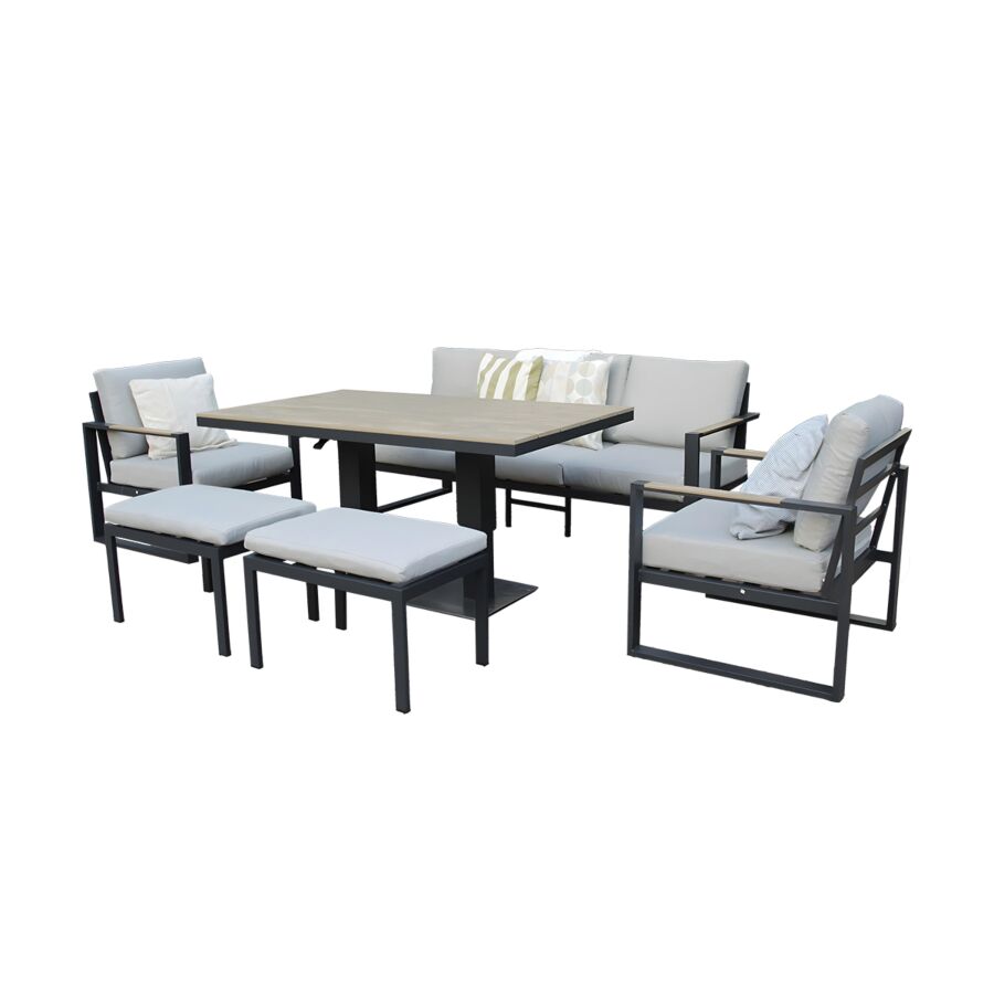 Salon De Jardin EVASION - Gris Meubles jardin