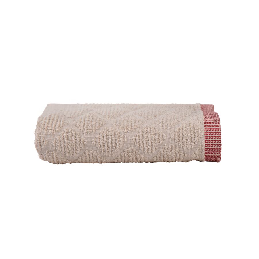 SERVIETTE INVITÉ JAQUARD 30x50 CM - Beige Soldes été