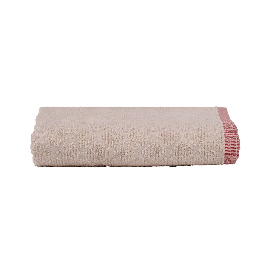 MAXI DRAP DE BAIN JAQUARD 70X140 CM - Beige Soldes été