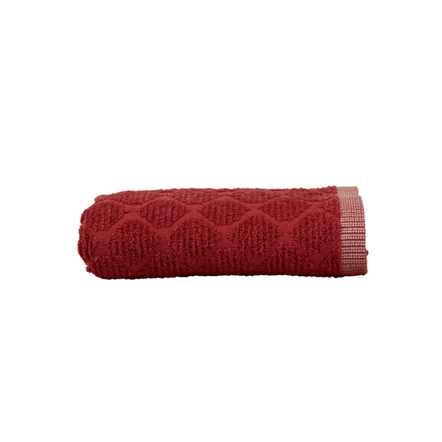 SERVIETTE JAQUARD 50x90 CM - Bordeaux Soldes été