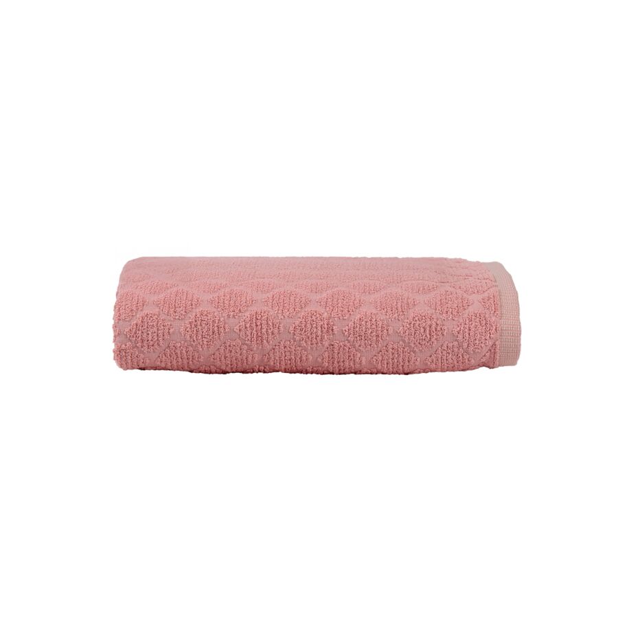 MAXI DRAP DE BAIN JAQUARD 70X140 - Rose Soldes été