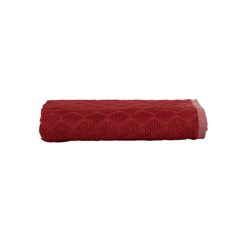DRAP DE BAIN JAQUARD 100X140CM - Bordeaux Soldes été