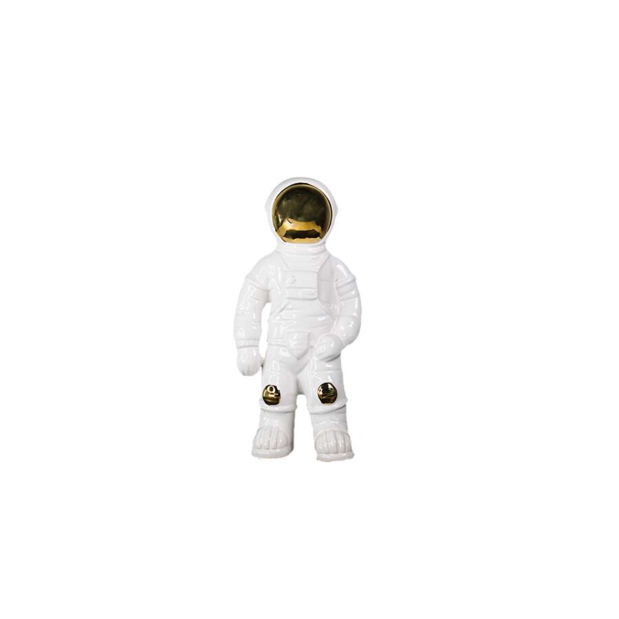 DECORATION SCULPTURE ASTRONAUTE - BLANC/DORÉ Décorations