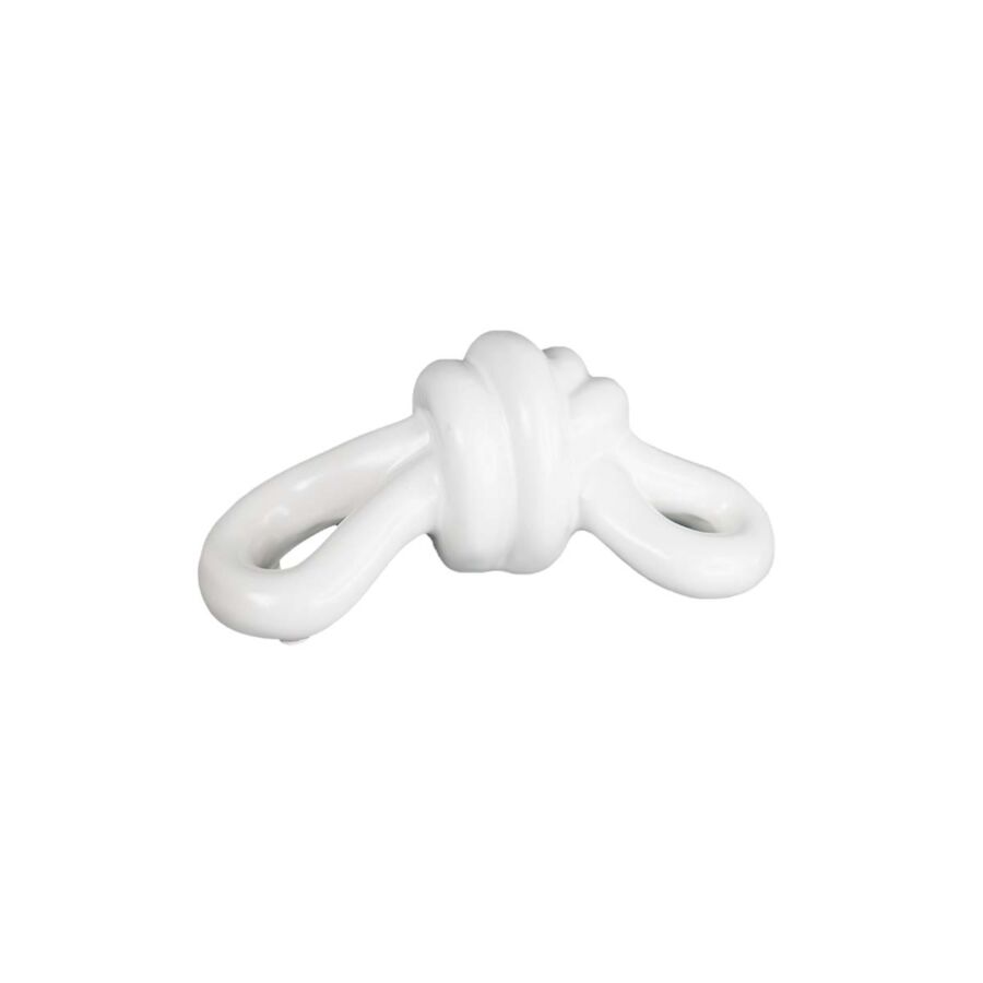 STATUE DECORATIVE NOEUD EN CERAMIQUE - BLANC Décorations
