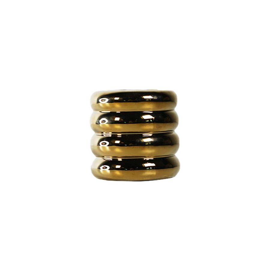 PORTE BOUGIE CYLINDRIQUE – DORÉ Décorations