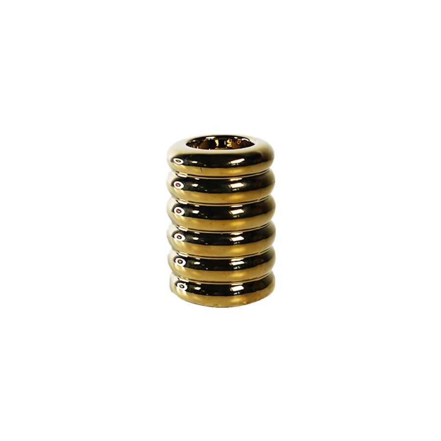 PORTE BOUGIE CYLINDRIQUE 10,5cm – DORÉ Décorations