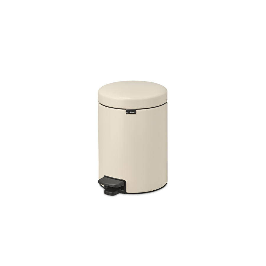 Poubelle à Pedale Newlcon 5L - Beige Poubelles de salle de bain
