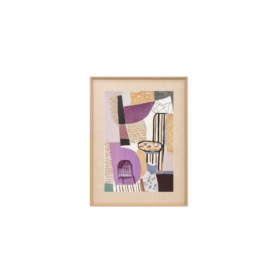 TABLEAU ABSTRAIT AVEC CADRE 60x80x3,7 - Multicouleur Tableaux