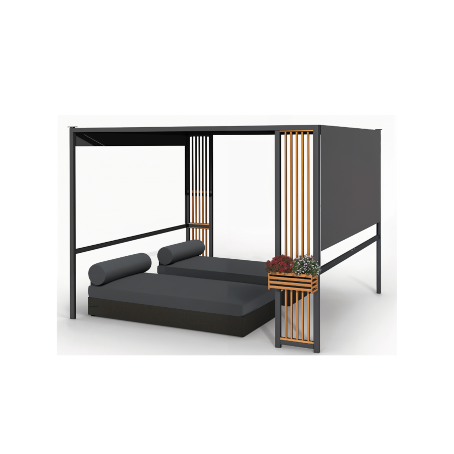 GAZEBO SIESTA-FIESTA - Gris Meubles jardin