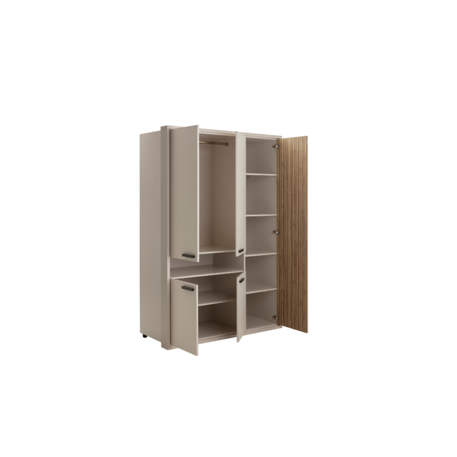 ARMOIRE BRAVO - Blanc / Chêne Armoires