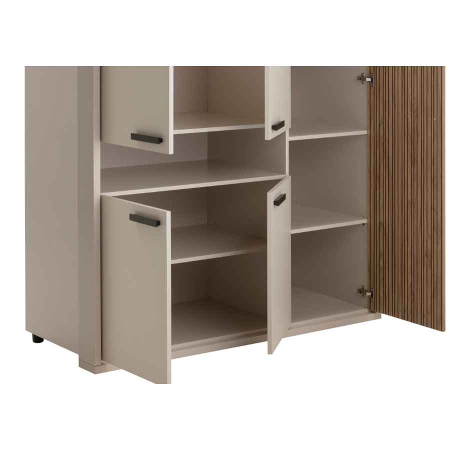 ARMOIRE BRAVO - Blanc / Chêne Armoires