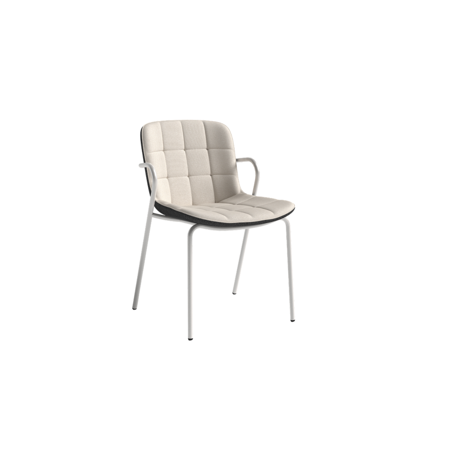 CHAISE RAE AVEC ACCOUDOIR - Noir / Beige Chaises de séjour