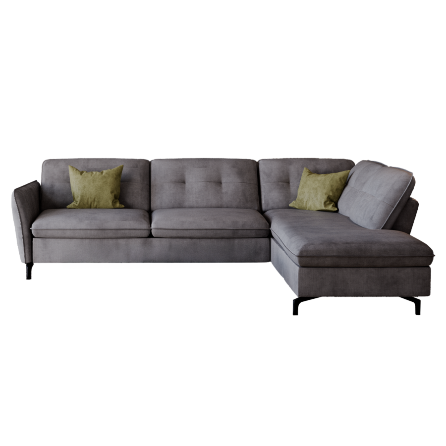 Canapé d'angle Droit OSLO - Gris Sofa Ramadan