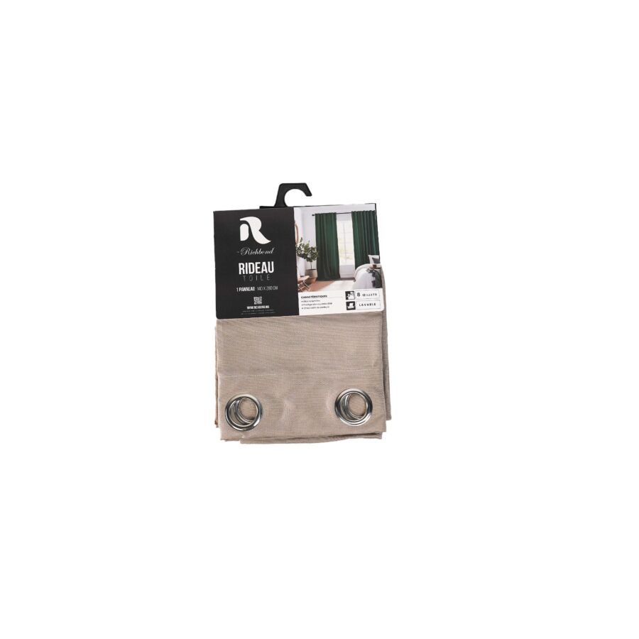 Rideau Toile 140x280cm - Taupe Soldes été