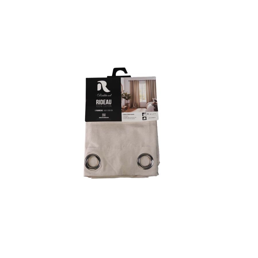 Rideau 100% coton 140x280cm - Beige Textile Ramadan