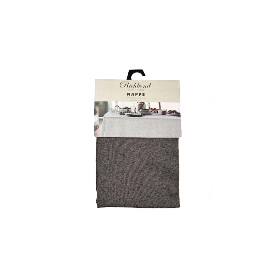 NAPPE RICHBOND COTON CHINE 140X240 - NOIR / GRÈGE Textile