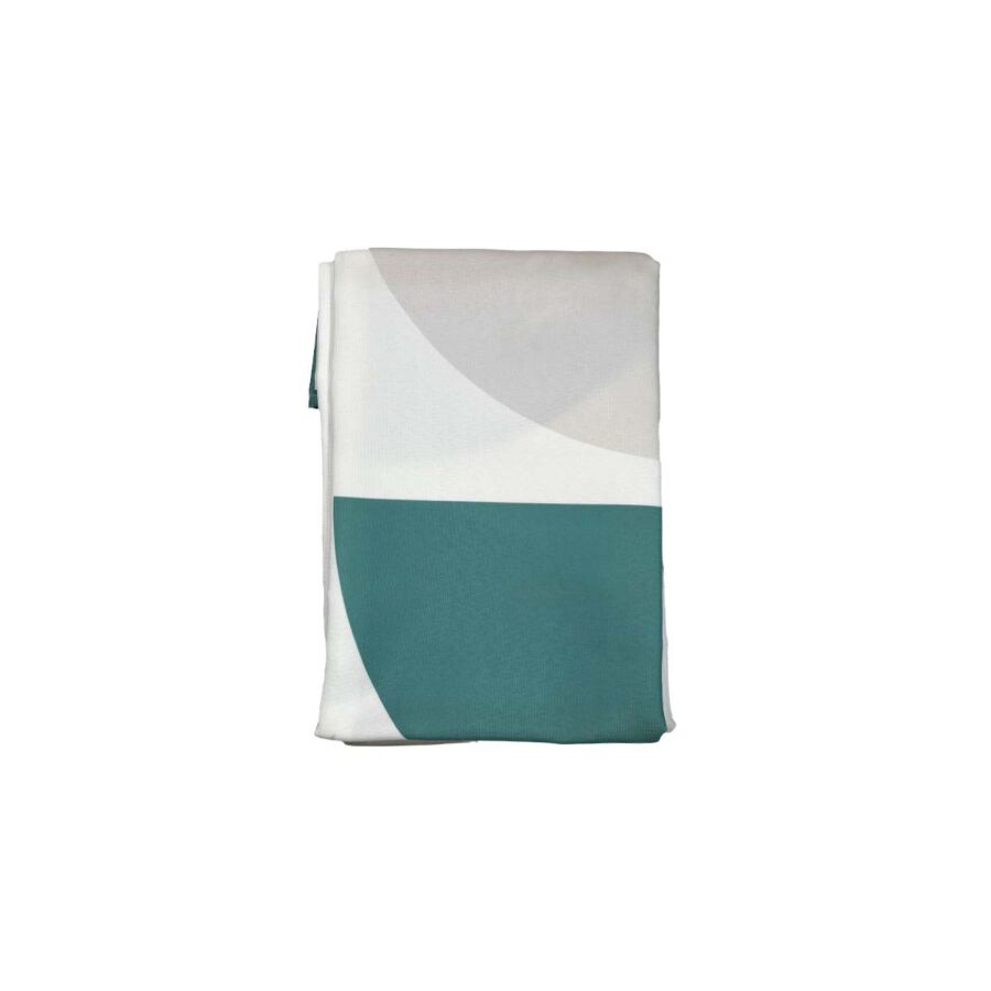 NAPPE RICHBOND GEOMETRIQUE 140X240 - VERT / BLEU Textile