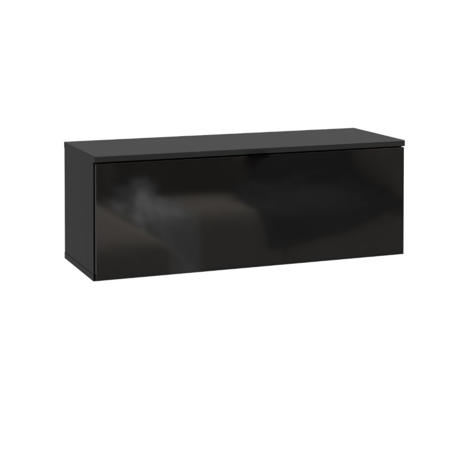 Meuble TV LIBERTAD 99,9cm - Noir Laqué Meuble TV sur pieds