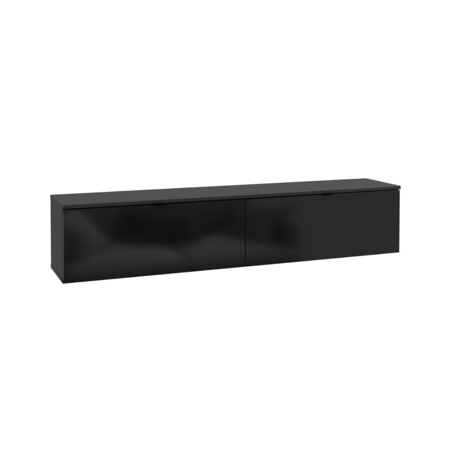 Meuble TV LIBERTAD 179,9cm - Noir Laqué Meuble TV sur pieds
