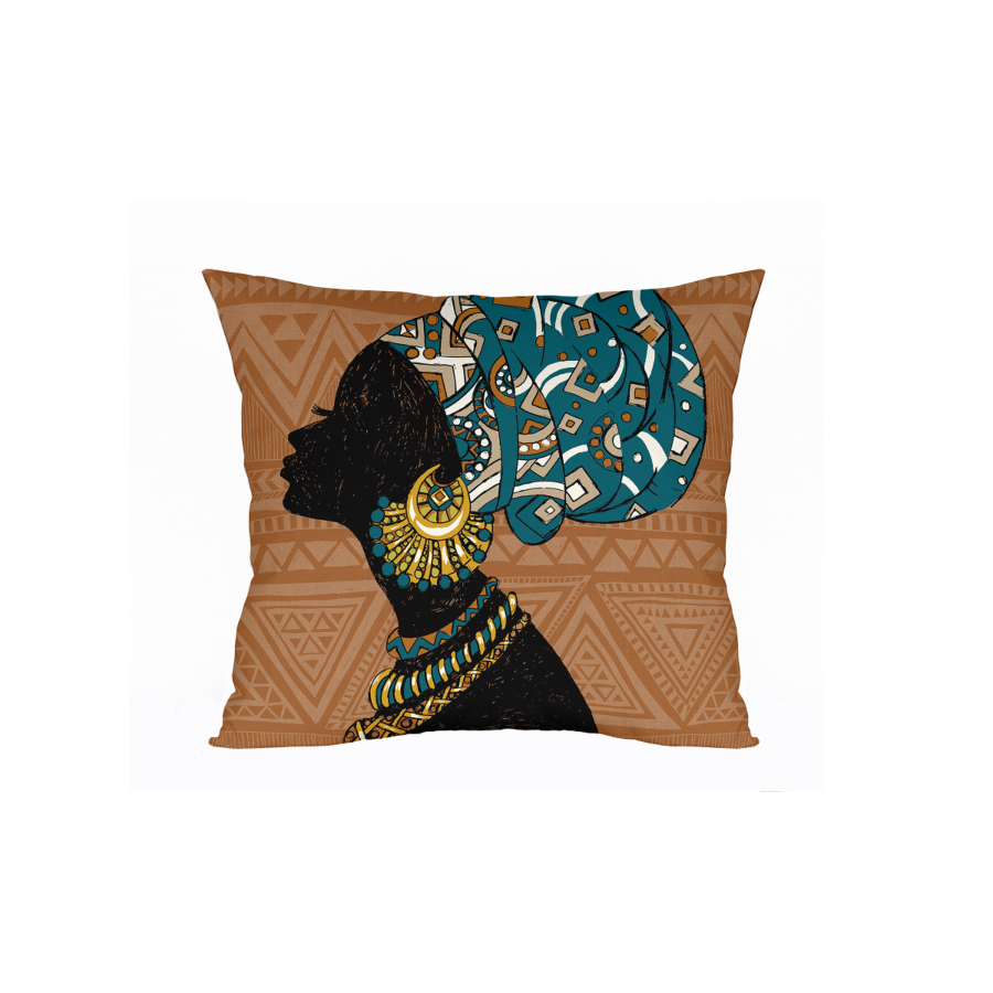 Coussin Femme Africaine 45X45CM – Multicouleur Soldes été
