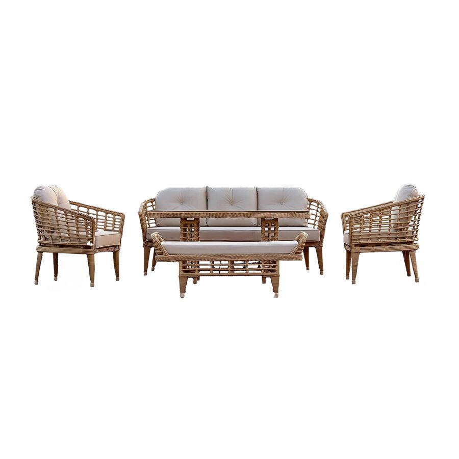 Salon De Jardin RODOS - Beige Meubles jardin