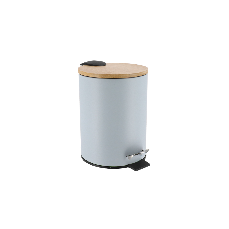 POUBELLE PRESTIGE AVEC FREIN DE CHUTE - BLEU CLAIR Poubelles de salle de bain