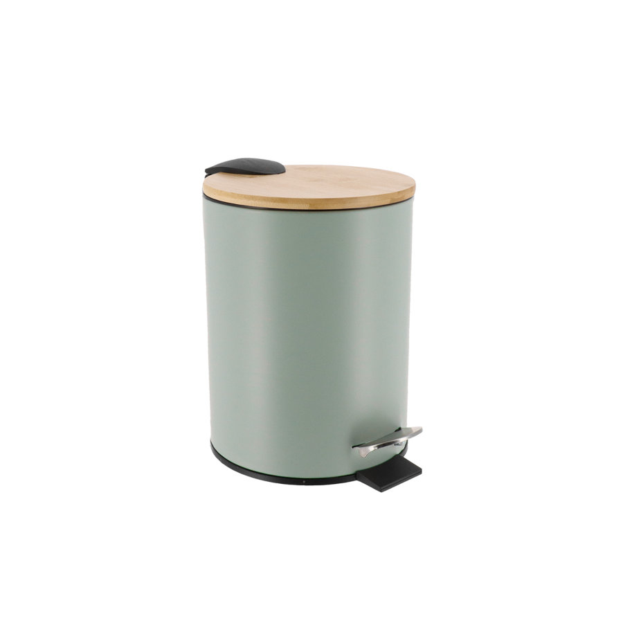 POUBELLE PRESTIGE AVEC FREIN DE CHUTE - VERT EUCALYPTUS Poubelles de salle de bain