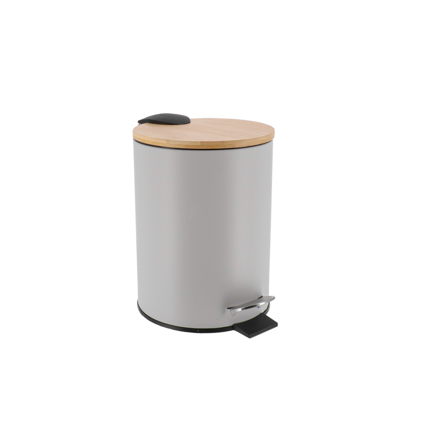 POUBELLE PRESTIGE AVEC FREIN DE CHUTE - GRIS CLAIR Poubelles de salle de bain
