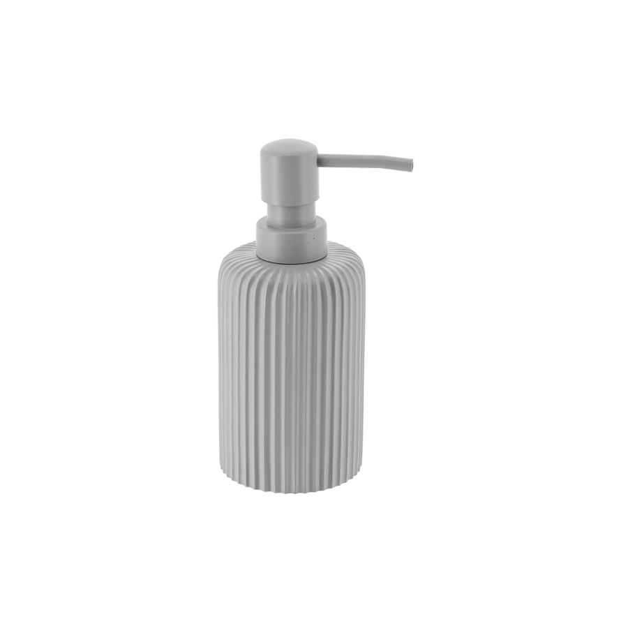 DISTRIBUTEUR À SAVON STRIÉ 230ML - GRIS CLAIR Goblets et distributeurs de savon