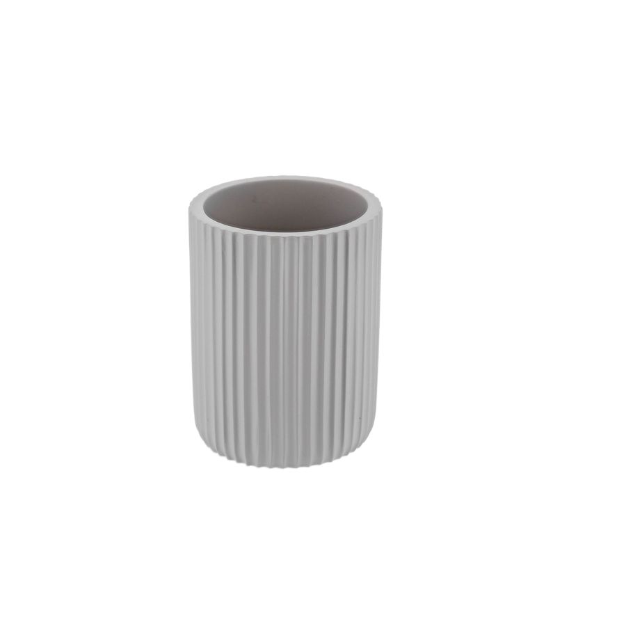 Gobelet STRIE Arrondi - Gris clair Goblets et distributeurs de savon