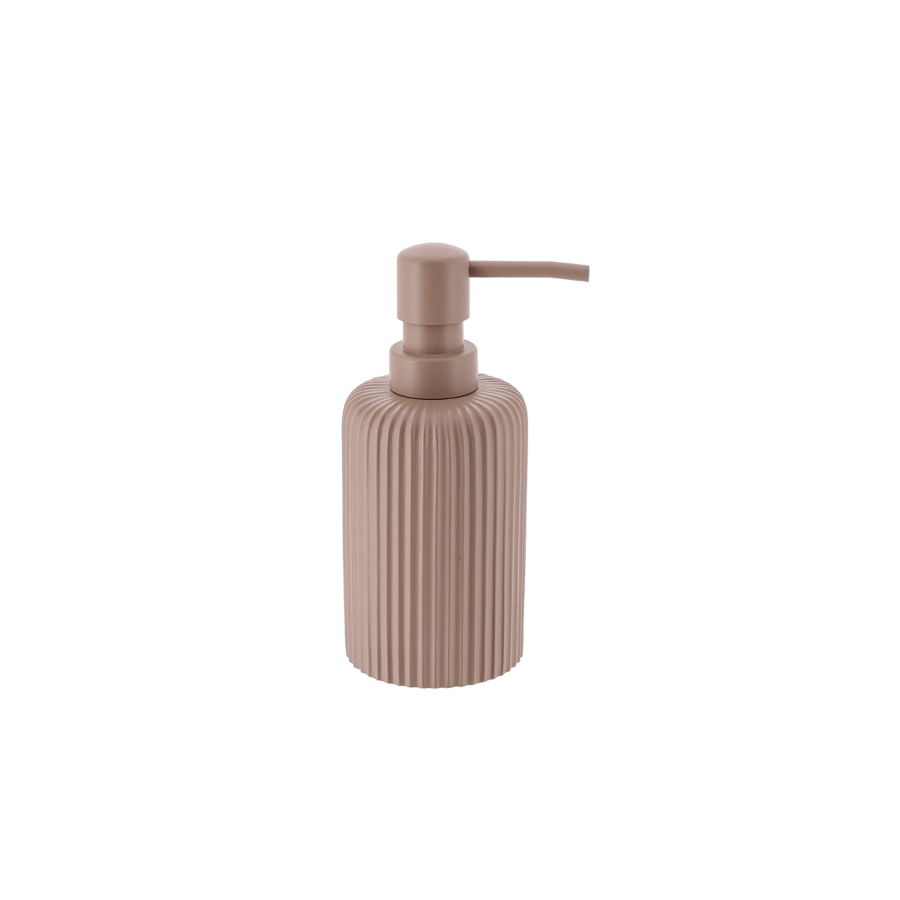 DISTRIBUTEUR À SAVON STRIÉ 230ML - CAPPUCCINO Goblets et distributeurs de savon