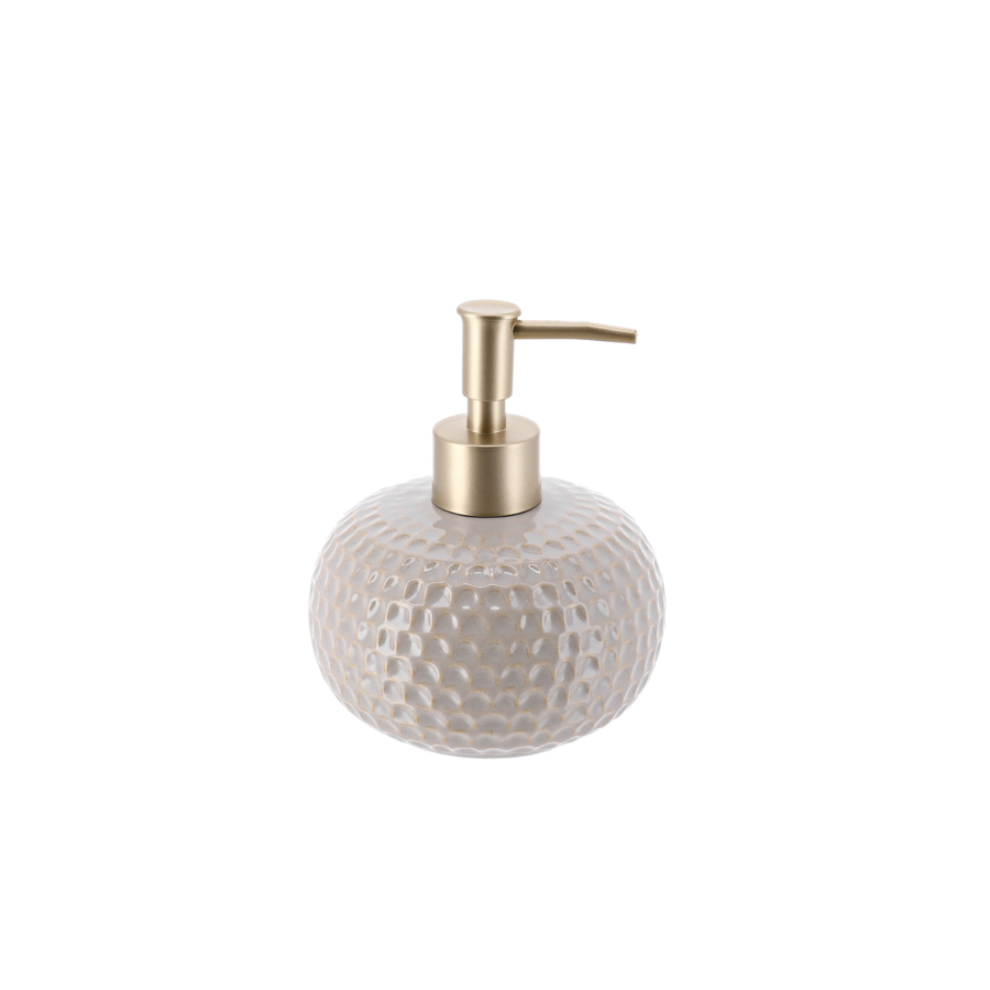 DISTRIBUTEUR À SAVON ECAILLE EN GRÈS 440 ML - BEIGE Goblets et distributeurs de savon