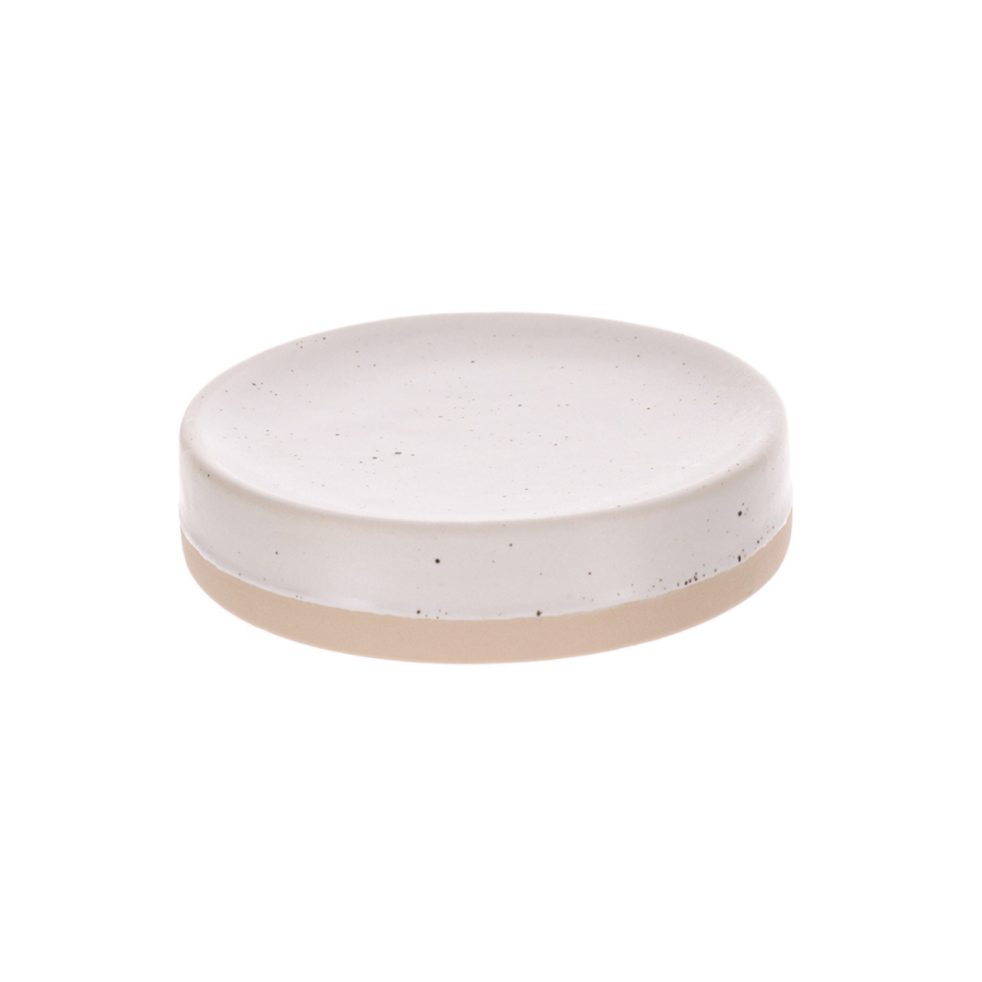 Porte Savon Moucheté - Blanc / Beige Portes savon