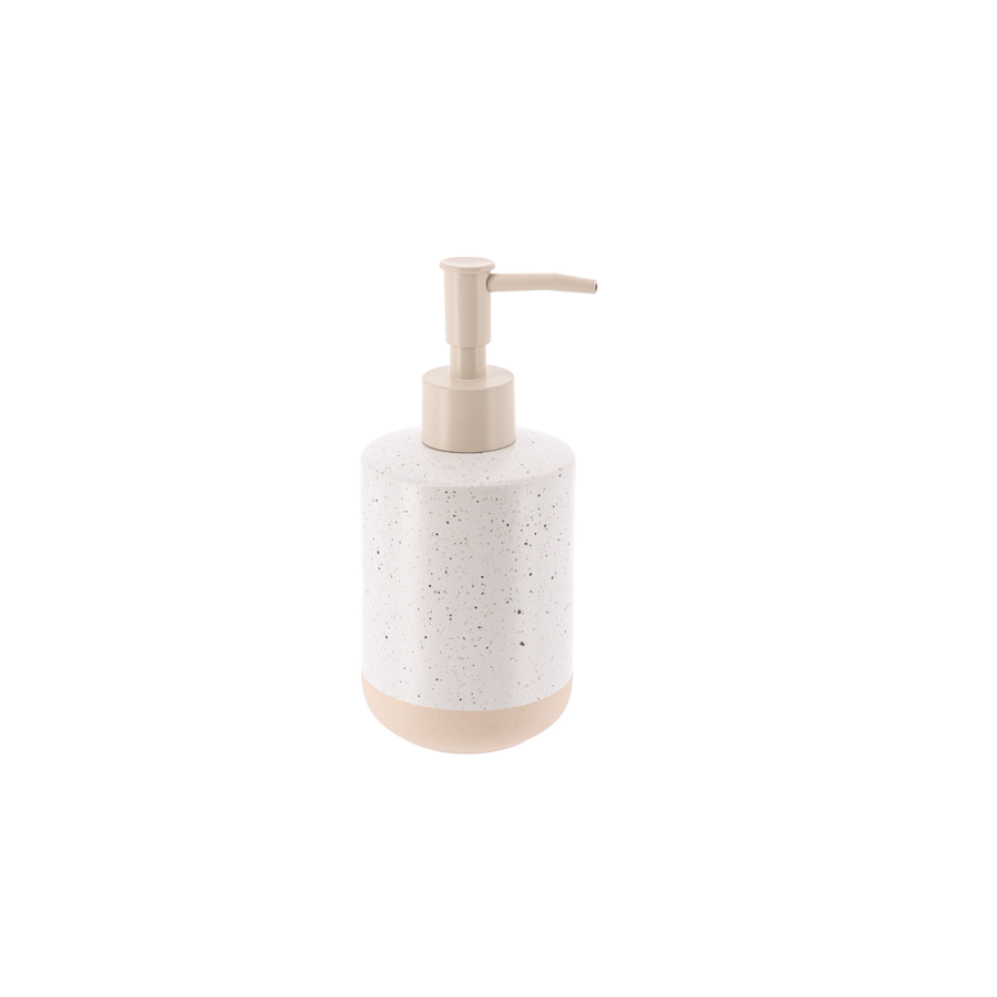 Distributeur À Savon Moucheté 330ML - Blanc / Beige Goblets et distributeurs de savon