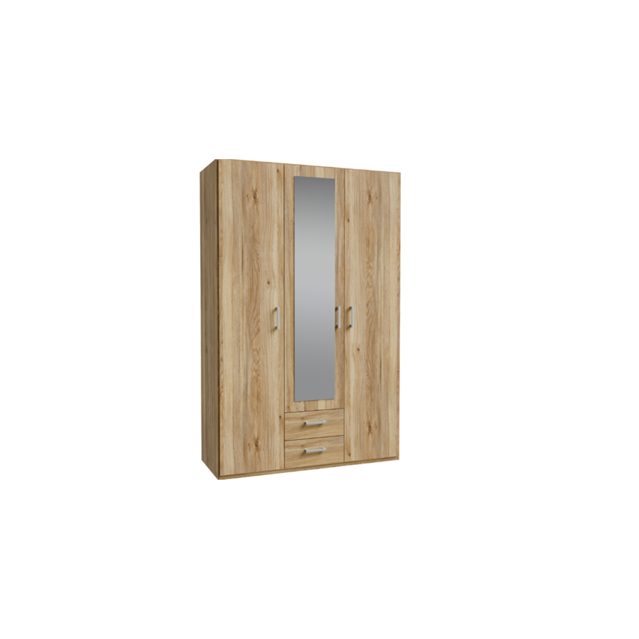 ARMOIRE ECONOBOX 3 Portes - Chêne Foncé Armoires rangements
