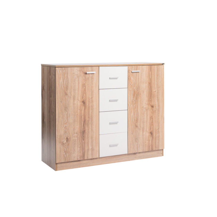 Commode SAVANA - Chêne / Blanc Commodes rangements