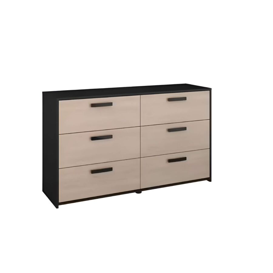 Double Commode CELEST - Beige / Noir Commodes