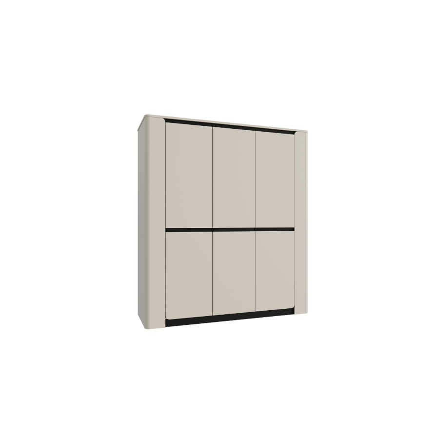 ARMOIRE VODOL AVEC 3 PORTES - Blanc / Noir Armoires