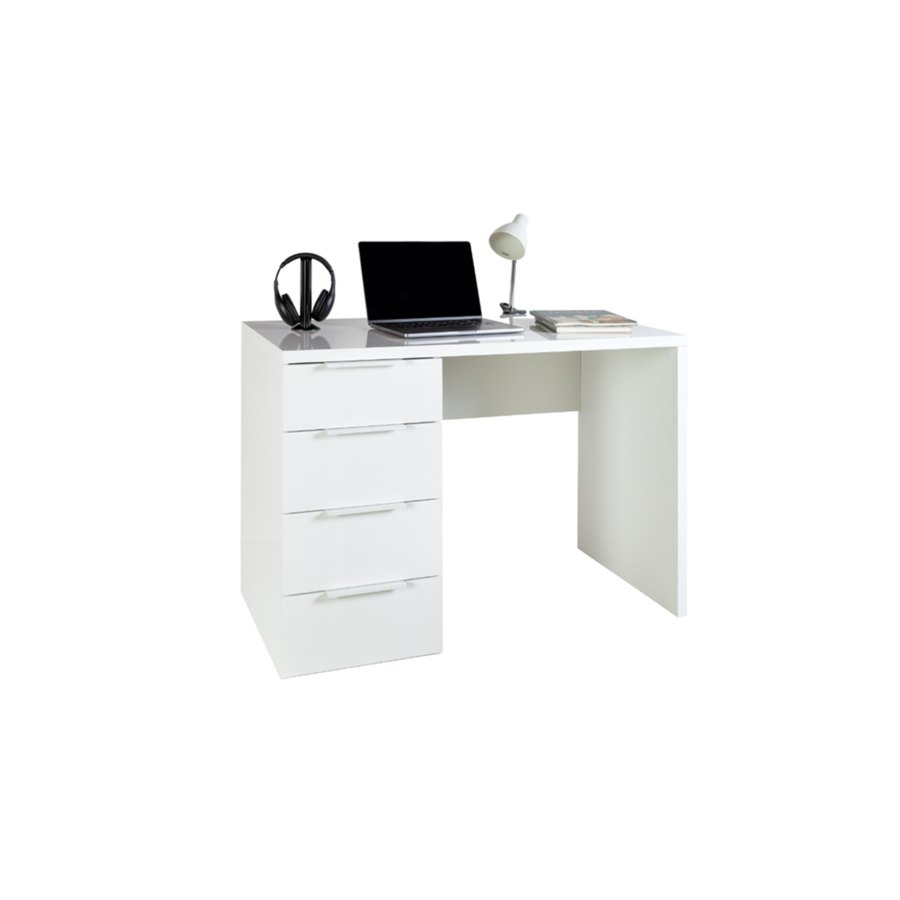 BUREAU ESPRESSO 4 TIROIRS - BLANC BRILLANT Bureaux enfant