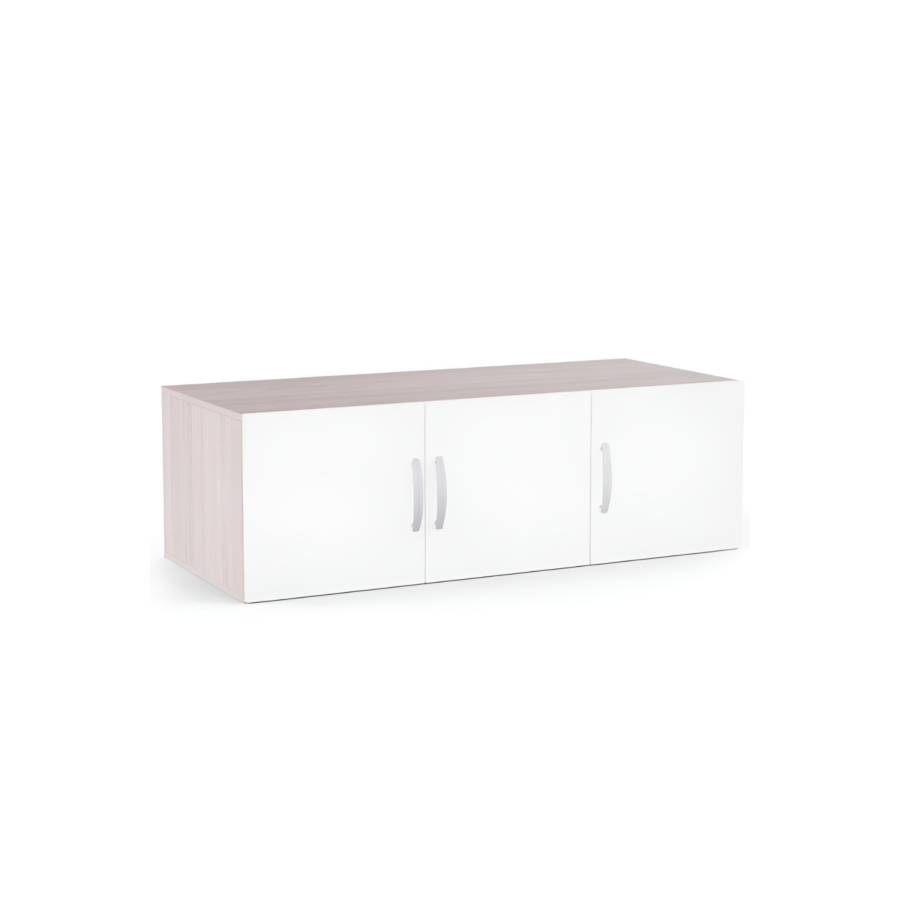 SURMEUBLE NANO 3 Portes - Blanc / Chêne Commodes