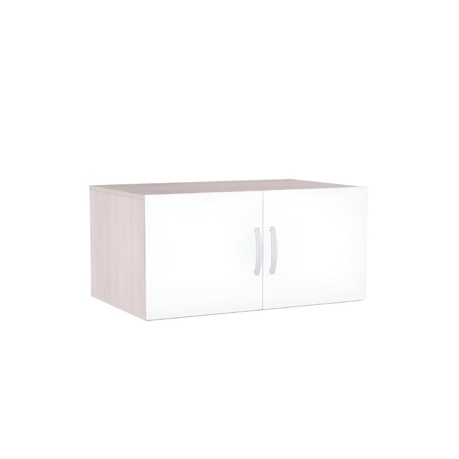 SURMEUBLE NANO 2 Portes - Blanc / Chêne Commodes