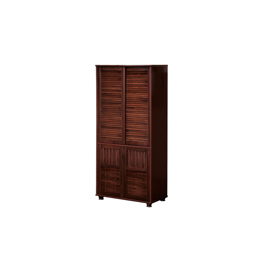 Meuble Multifonction ACMI 2 Portes coulissantes + 2 Portes battantes - Marron Meubles multifonctions